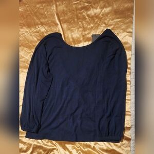 Eloquii Navy Twist Front Blouse Size 14/16 – Long Sleeve – NWT